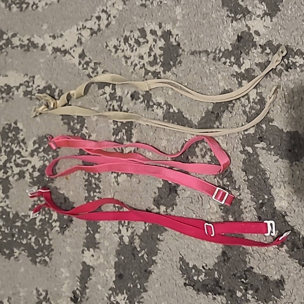 3 sets of extra bra straps pink and nude